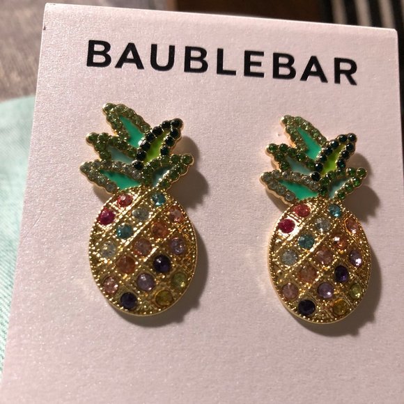 NEW Pineapple Statement Earrings BAUBLEBAR - Picture 7 of 7